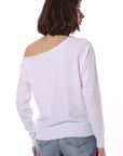 COTTON CASHMERE OFF THE SHOULDER TOP