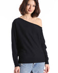 COTTON CASHMERE OFF THE SHOULDER TOP