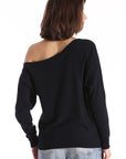 COTTON CASHMERE OFF THE SHOULDER TOP