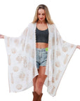 EMBROIDERED SEA LIFE OPEN WRAP