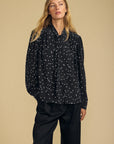 ALMA SILK POLKA DOT TIE NECK BLOUSE