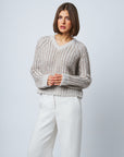 *COMING SOON* SYBIL VERTICAL STRIPE V-NECK SWEATER