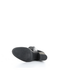 BIBOS RUCHED SUEDE & LEATHER BOOTY - Black