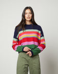 KACEY CASHMERE CLASSICS STRIPED SWEATER