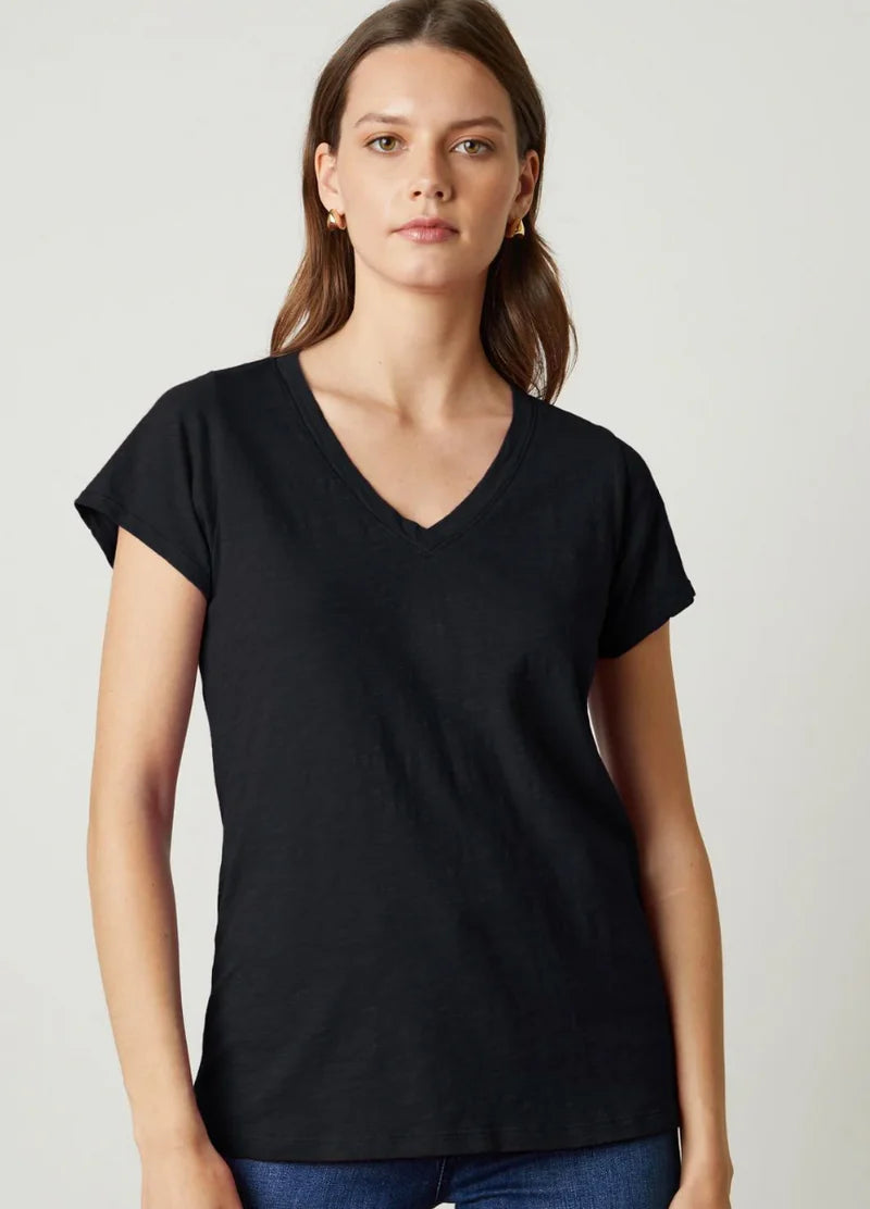 ELLIE CITY SLUB V-NECK TEE