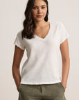 ELLIE CITY SLUB V-NECK TEE