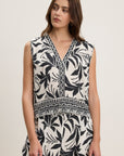 LINDSAY FIJI PRINT SLEEVELESS TOP