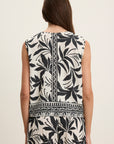LINDSAY FIJI PRINT SLEEVELESS TOP