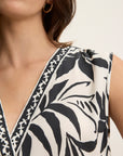 LINDSAY FIJI PRINT SLEEVELESS TOP
