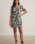 VANESSA FIJI PRINT SHORT SLEEVE DRESS