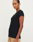 JILL CITY SLUB V-NECK TEE