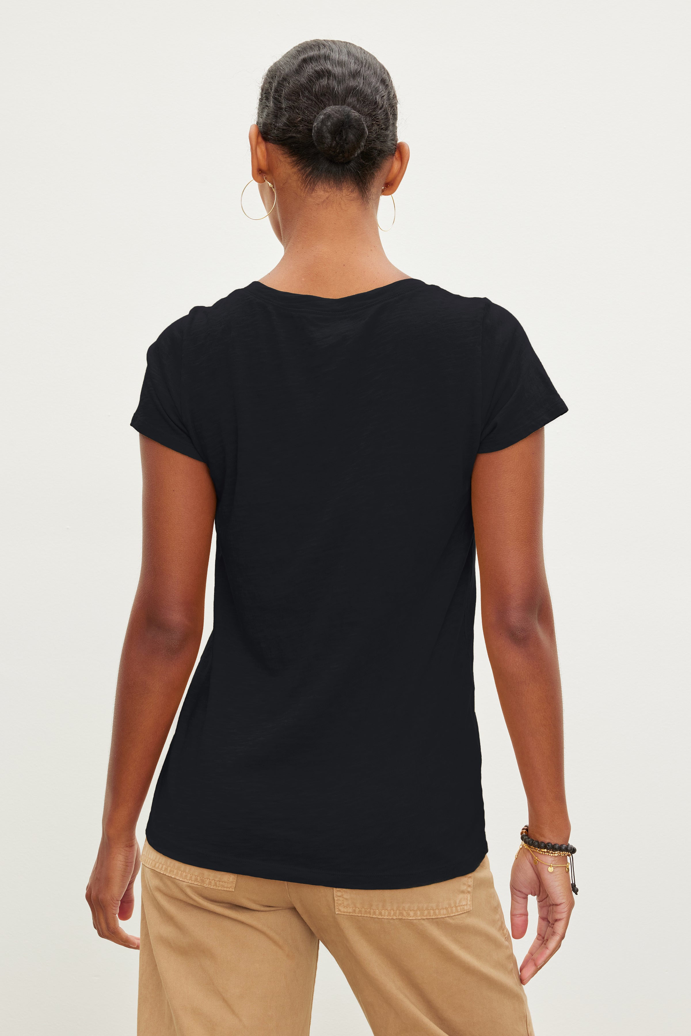 JILL CITY SLUB V-NECK TEE