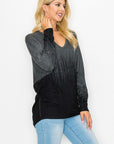 STATIC OMBRE DOLMAN TOP