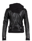 FREDA HOODED PERFECTO LEATHER JACKET