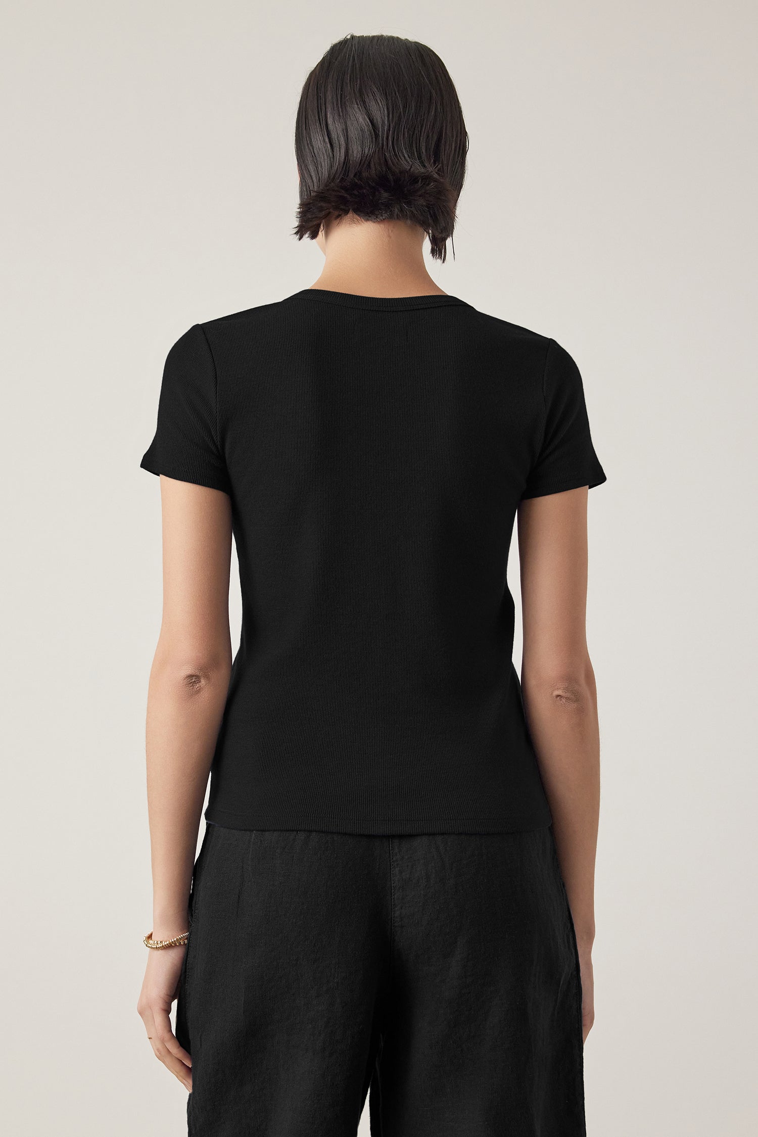 BEDFORD MODAL RIB SCOOP NECK SHORT SLEEVE TOP