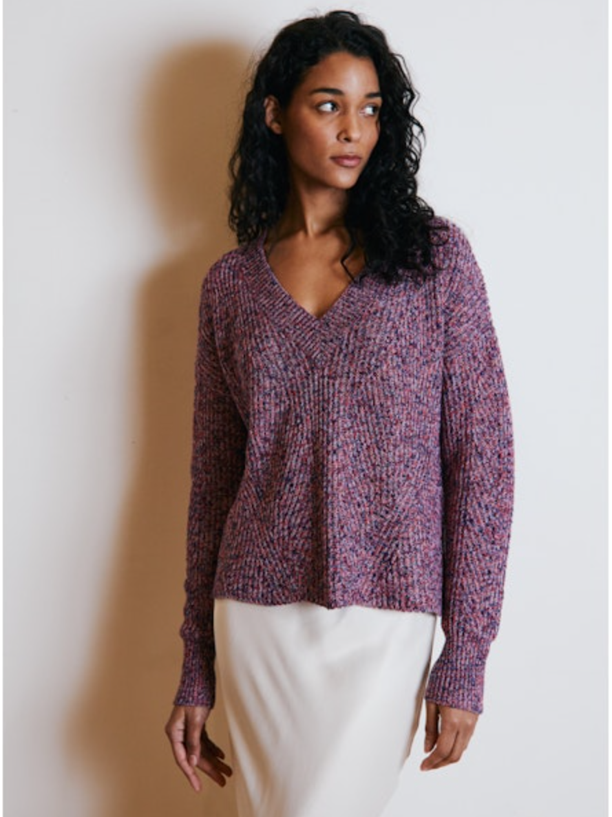 MARLED SHAKER V NECK SWEATER