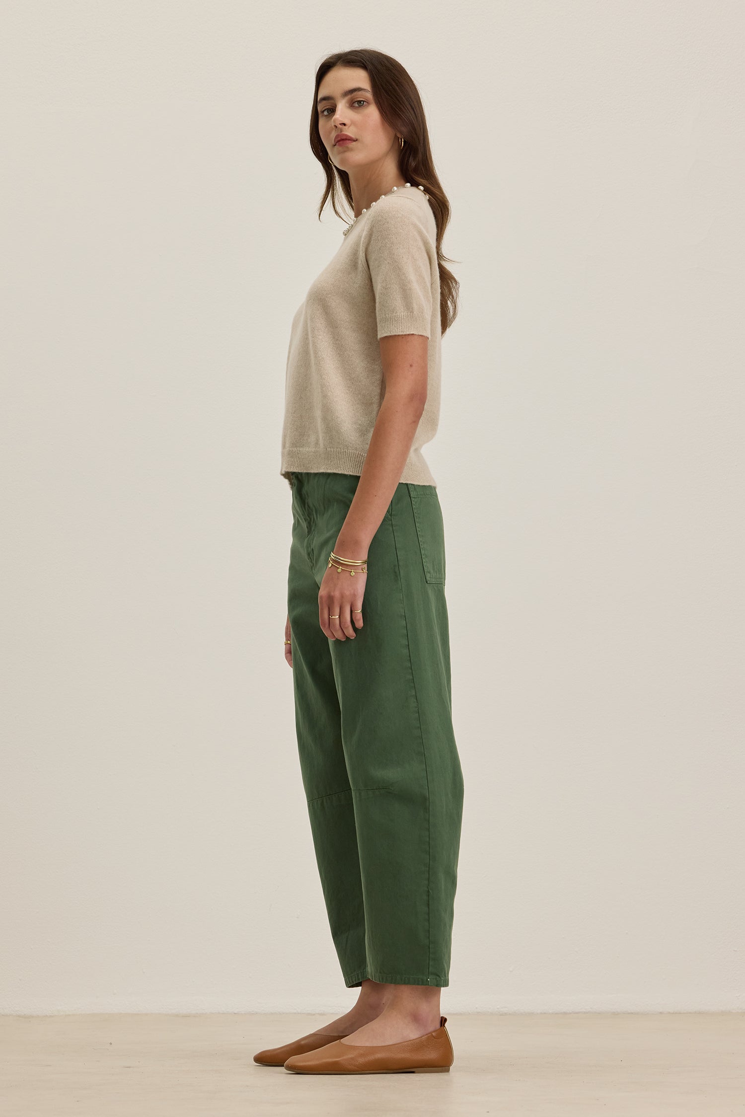 ALEXIS TWILL PANT WITH DARTED KNEE