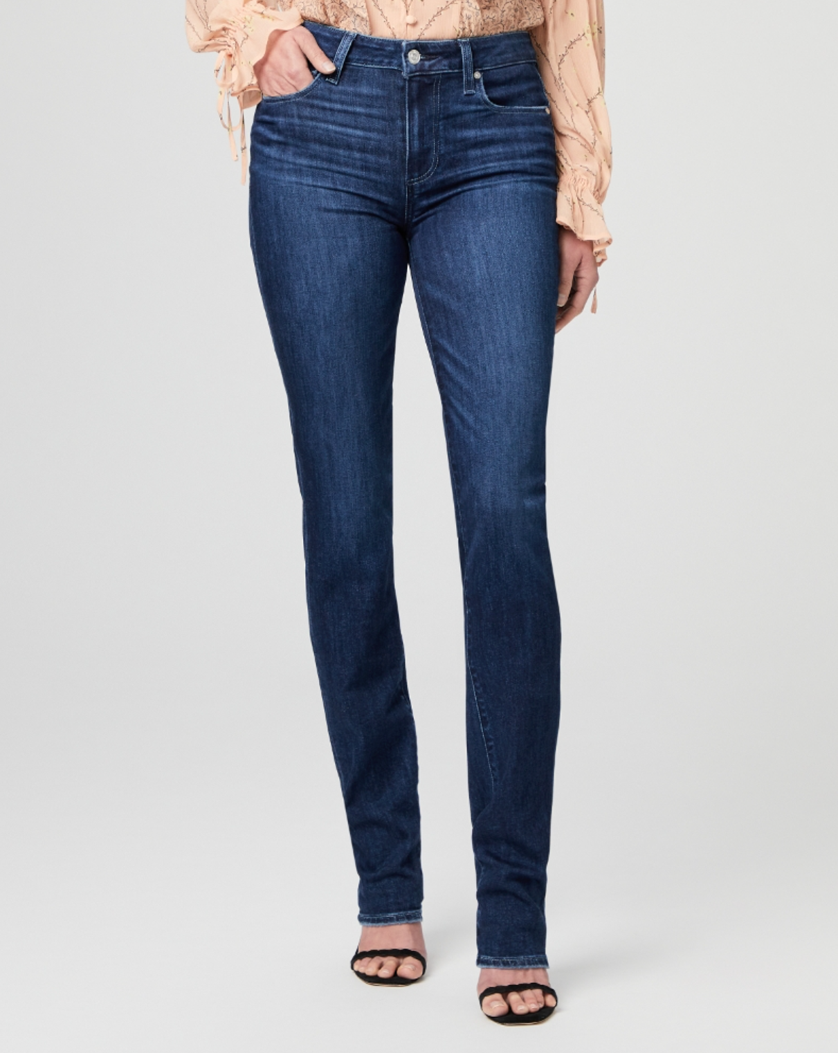 H&H Women's High Rise Straight Leg Jeans Denim Mid