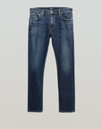 citizens of humanity adler slim straight jean in dark blue flatlay