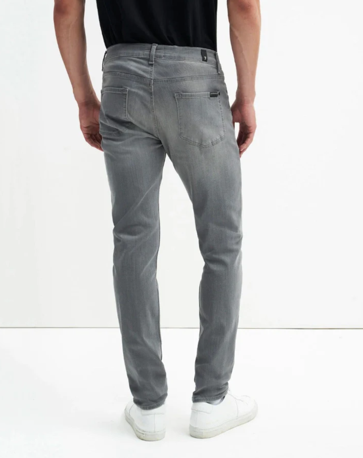 Slim straight grey jeans online