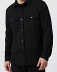 SNAP BUTTON LONG SLEEVE SHIRT JACKET