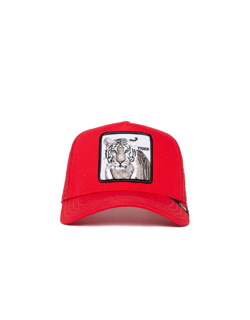 THE WHITE TIGER BALL CAP - Med. Red