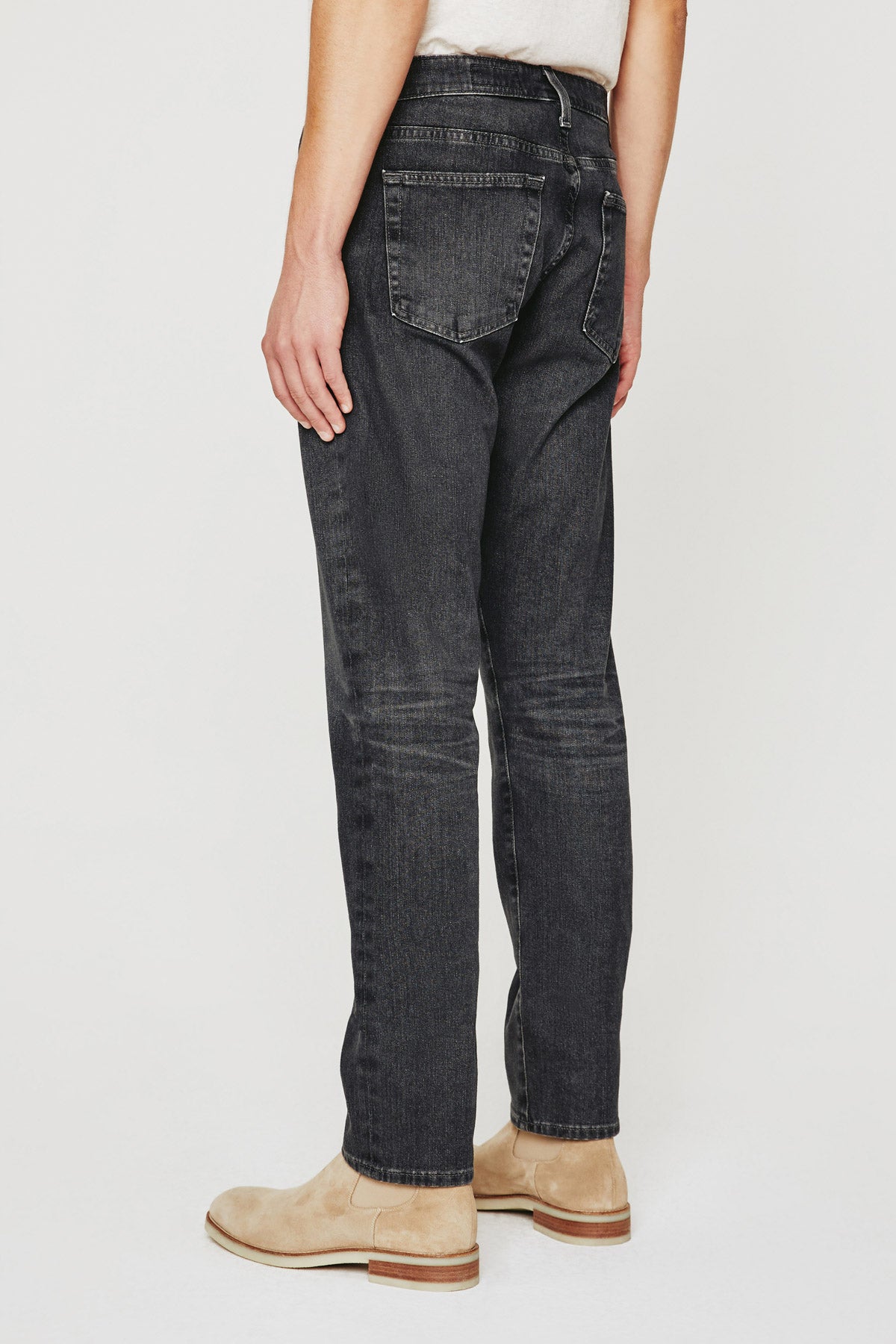 ag jeans dylan slim fit jean in 13 years curtis grey, rear view