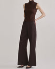 ALEX BAGGY WIDE LEG IN BROWN BLUE STRIPE