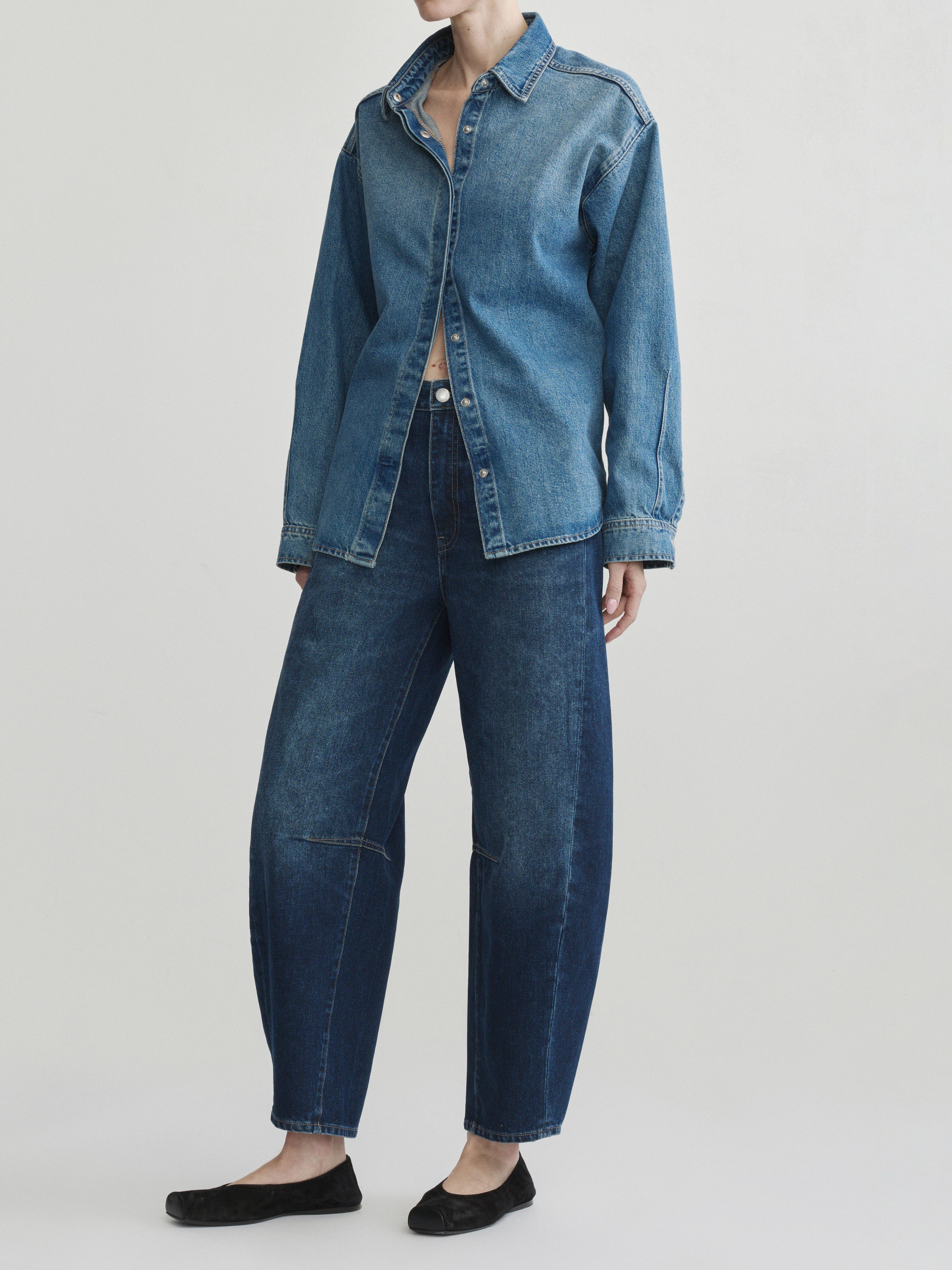 MIRO HIGH-RISE BARREL IN OXFORD BLUE