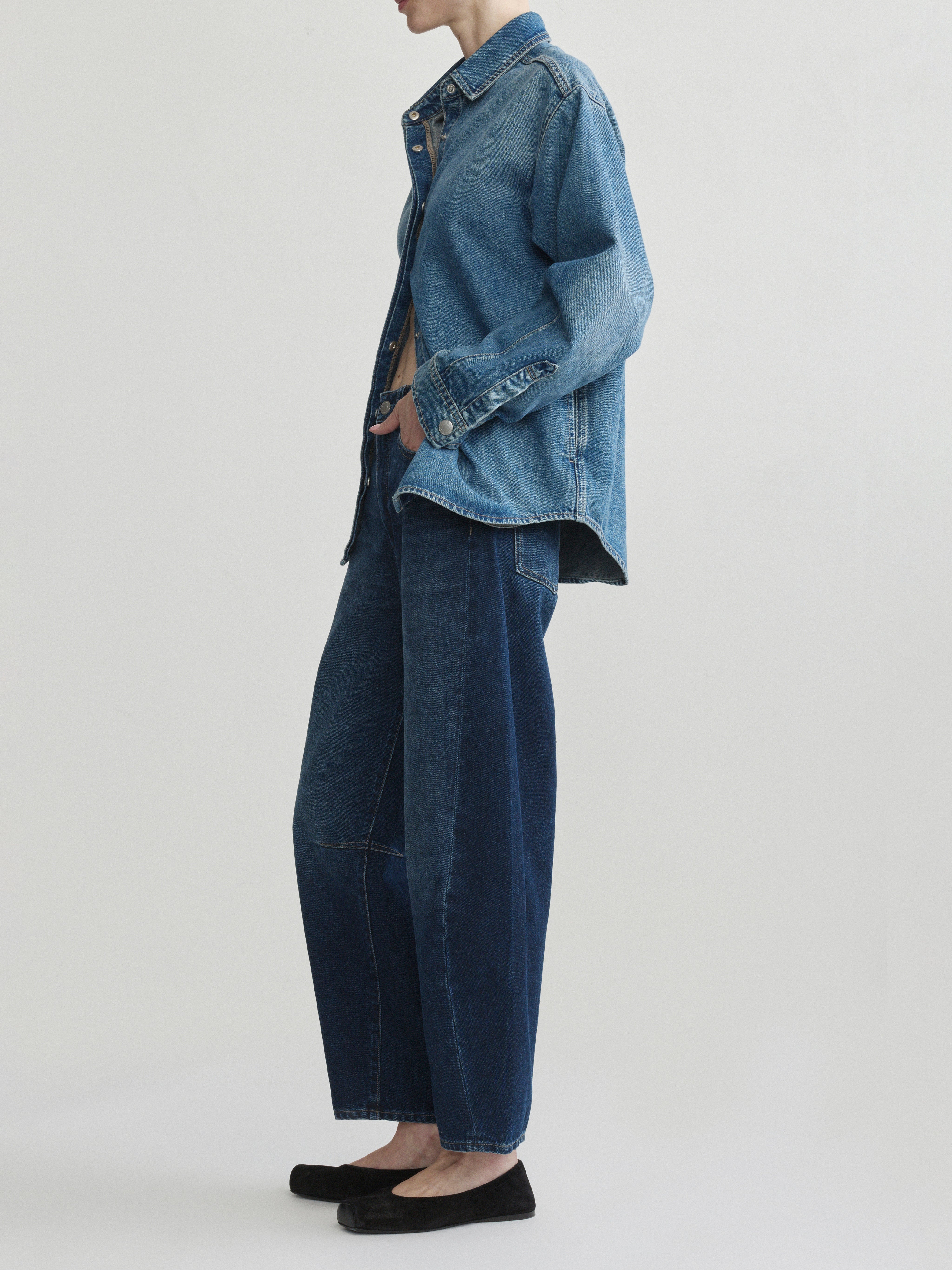 MIRO HIGH-RISE BARREL IN OXFORD BLUE