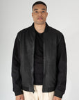 HORIZON CF TECH SLEEVE LEATHER BOMBER JACKET