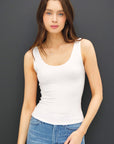 SCOOP NECK JERSEY TANK