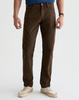 TELLIS MODERN SLIM SUEDED SATEEN IN SULFUR BURNT UMBER