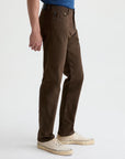 TELLIS MODERN SLIM SUEDED SATEEN IN SULFUR BURNT UMBER