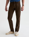 TELLIS MODERN SLIM SUEDED SATEEN IN SULFUR BURNT UMBER