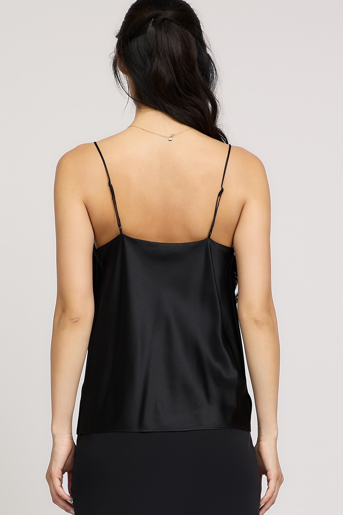DRAPED SILK CAMISOLE
