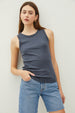 SLUB COTTON HIGH NECK TANK