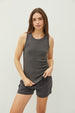 SLUB COTTON HIGH NECK TANK