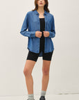 DENIM LOOK TENCEL SHIRT