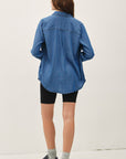 DENIM LOOK TENCEL SHIRT