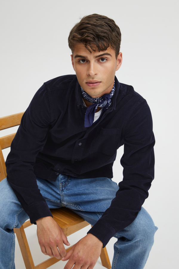 enof long sleeve cord shirts navy