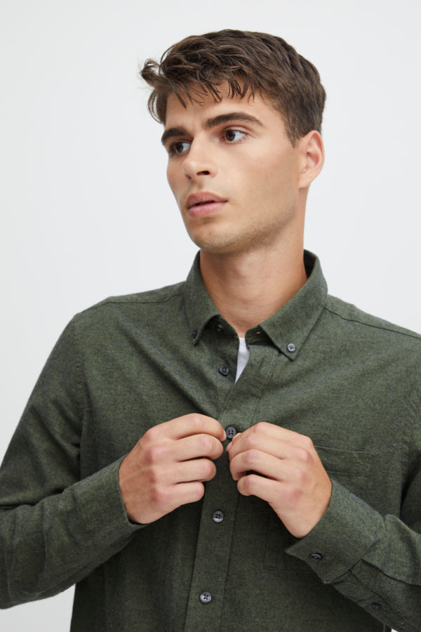 ANTON LONG SLEEVE SHIRT - Dark Green