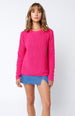 COTTON SHAKER KNIT CREW NECK SWEATER