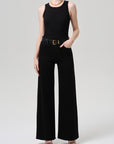 LYRA WIDE LEG LONG IN PLUSH BLACK 32"