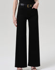 LYRA WIDE LEG LONG IN PLUSH BLACK 32"