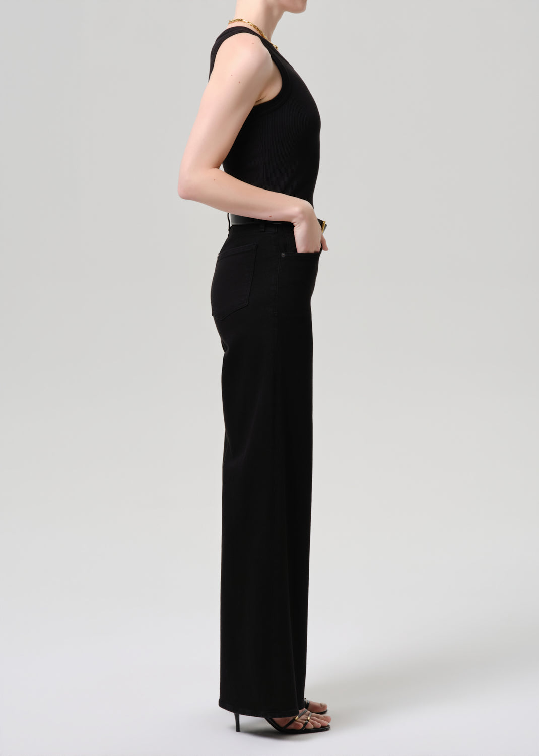 LYRA WIDE LEG LONG IN PLUSH BLACK 32"