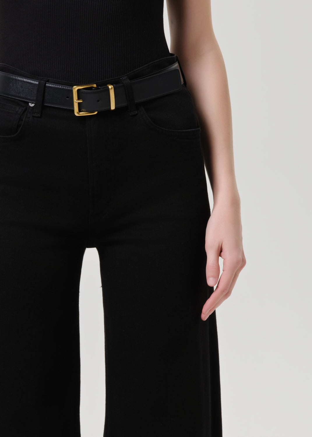 LYRA WIDE LEG LONG IN PLUSH BLACK 32"