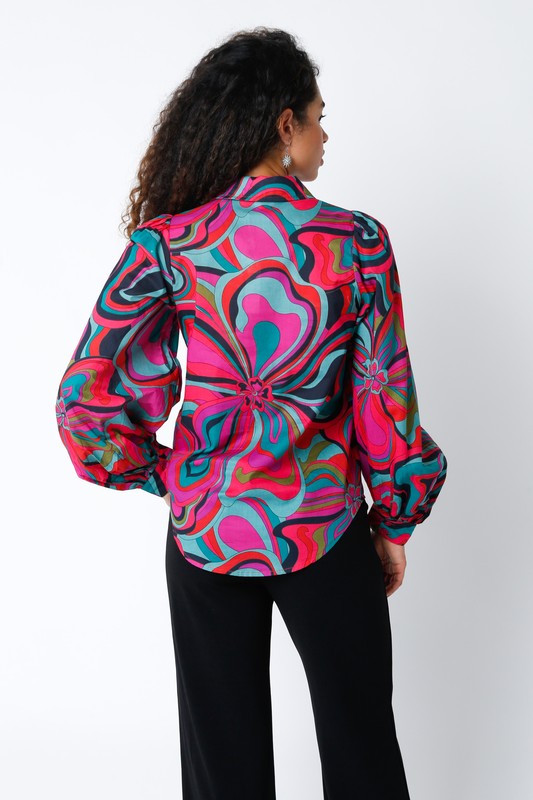 PSYCHEDELIC PRINT BUTTON UP