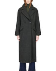 EDEN HERRINGBONE OVERSIZE LONG WOOL COAT