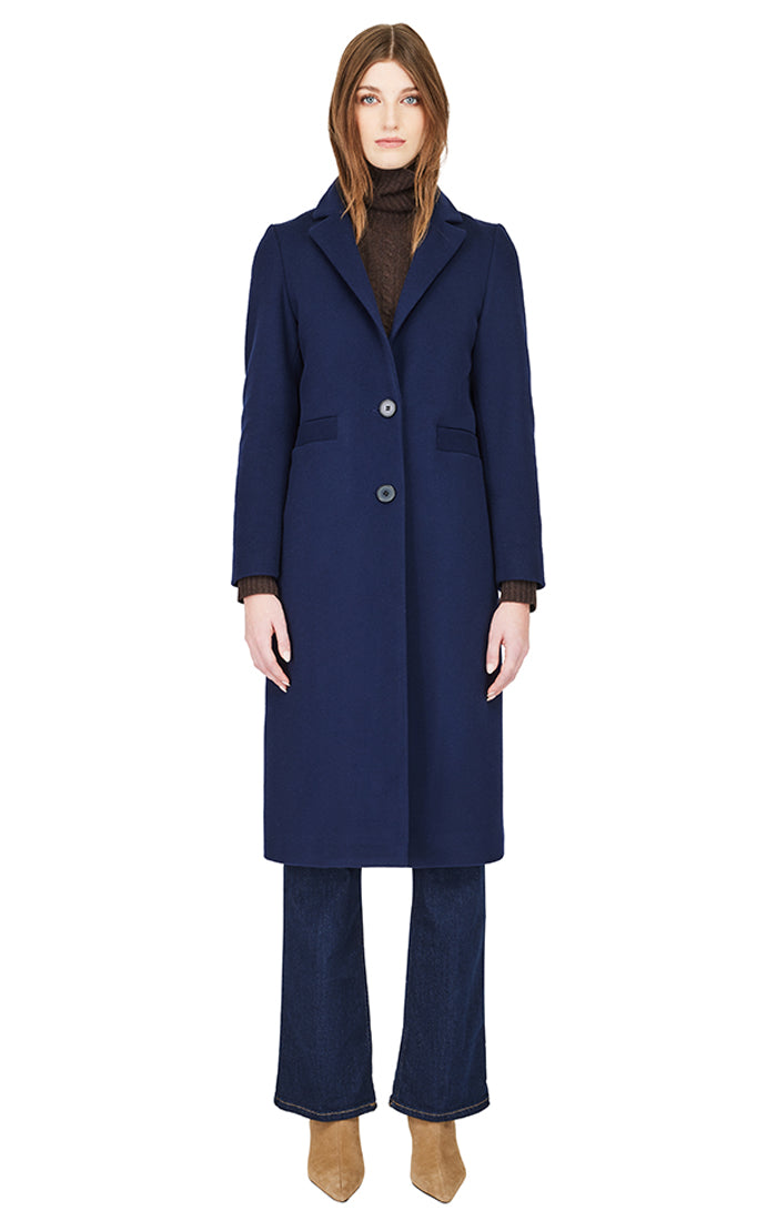 PENELOPE DOUBLE JET POCKET WOOL COAT